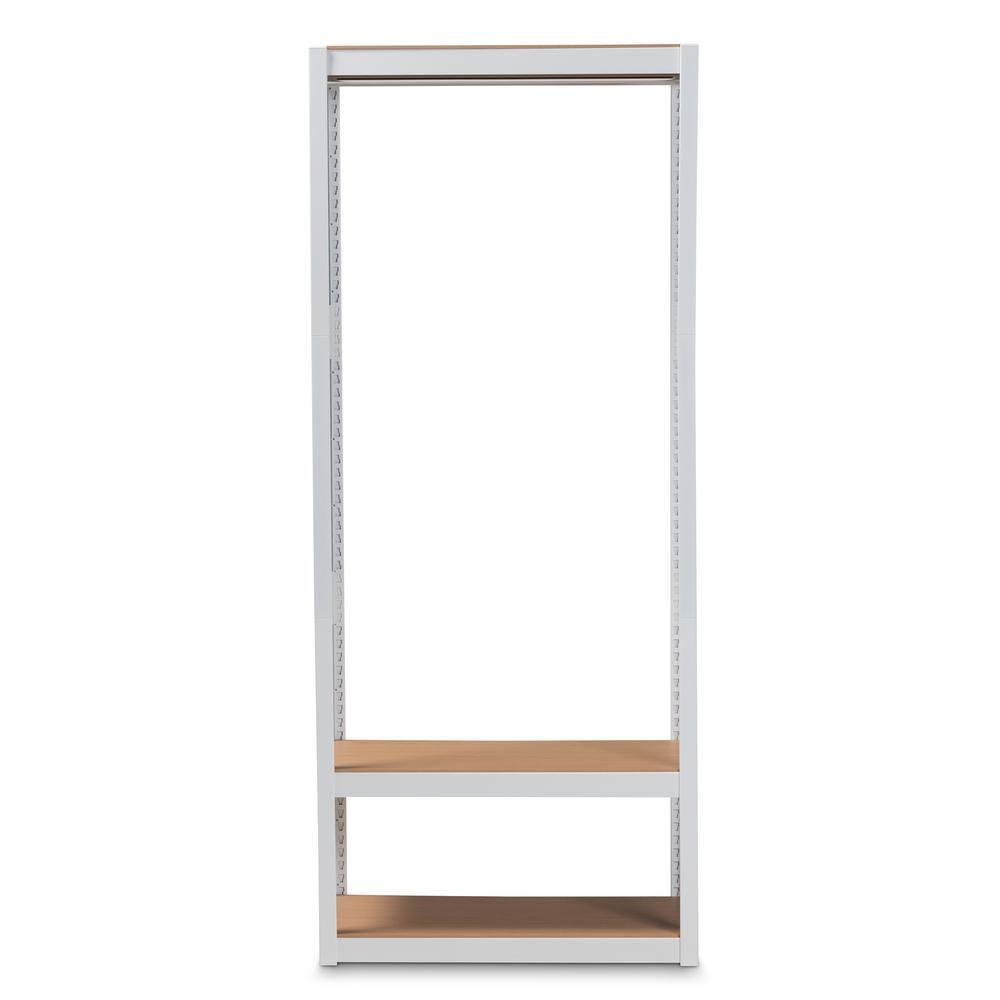Elton Modern and Contemporary Metal 3-Shelf Free-Standing Closet Storage Organizer