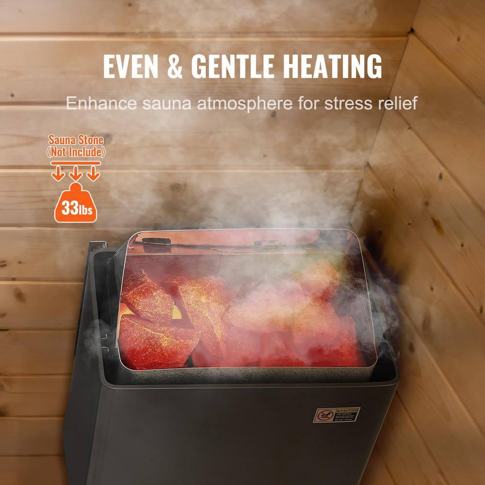 SKYSHALO Dry Stailess Steel W/ Internal Controller & Sauna Heater Stove 3KW Wet