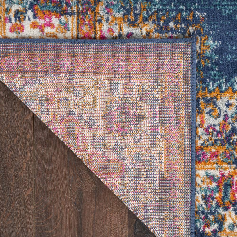 Nourison Passion Medallion Bohemian Indoor Rug Navy 2'2" x 10'
