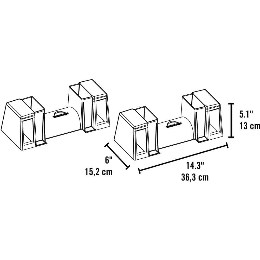 Shelterlogic Lumberrack Firewood Rack Adjustable Plastic Bracket Kit In Black