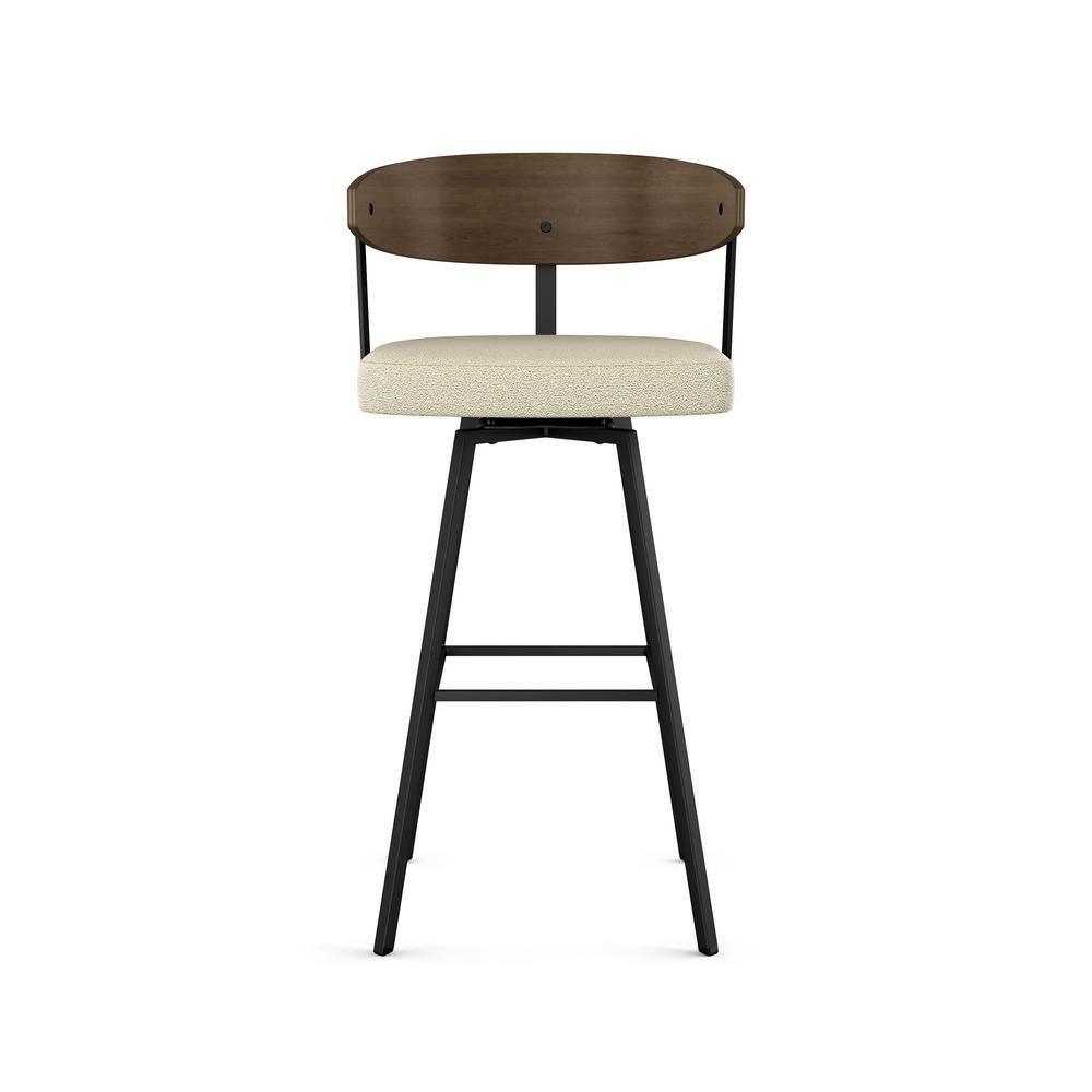 Amir Swivel Counter & Bar Stool with Wooden Back