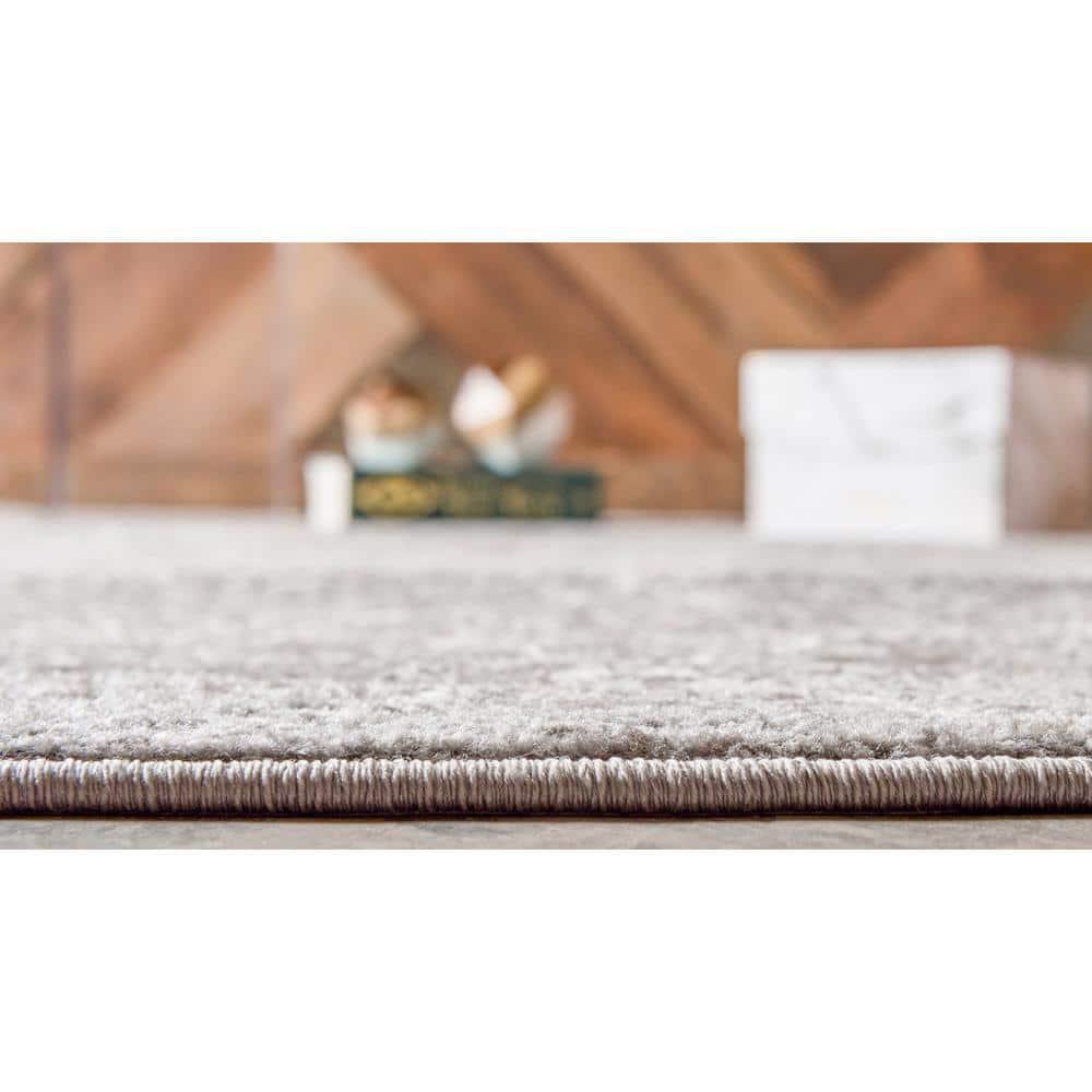 Unique Loom 7' 0 x 10' 0 Trellis Frieze Geometric Light Gray Area Rug