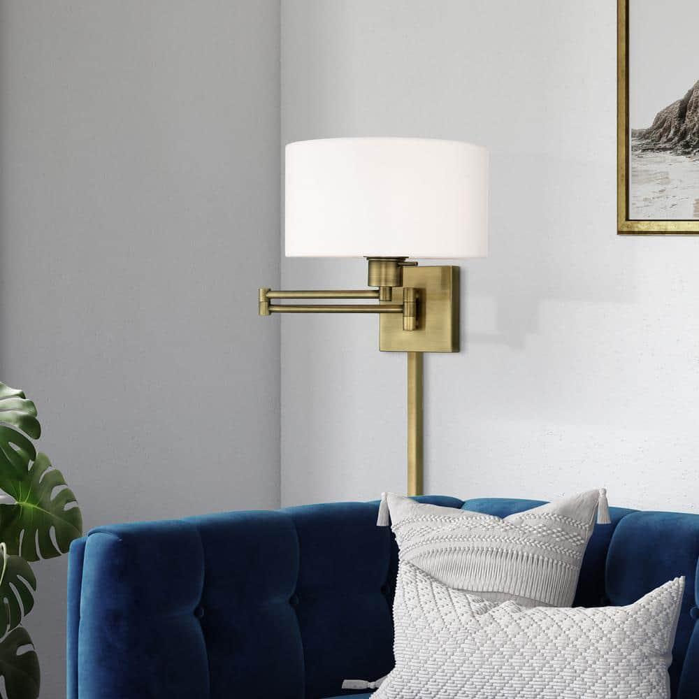 Livex Lighting 1 - Light Wall Light in  Antique Brass