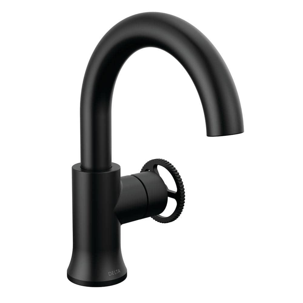 Trinsic Single Hole Bathroom Faucet with Wheel Handle, Single Handle Bathroom Sink Faucet