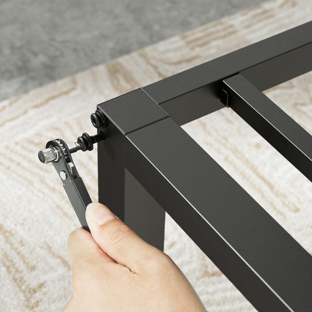 COMASACH 14 inch Queen Bed Frame, Easy Assembly, No Box Spring Needed, Heavy Duty Metal Platform Queen Size, Noise Free, Black