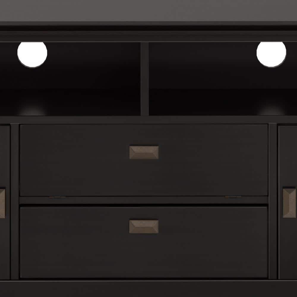 Simpli Home Artisan SOLID WOOD 72 inch TV Media Stand