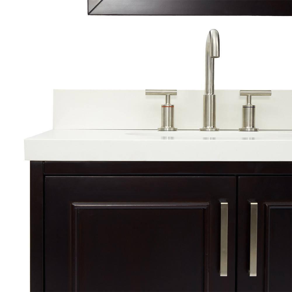 Ariel Stafford 85 in Double Sink Vanity Set in Espresso
