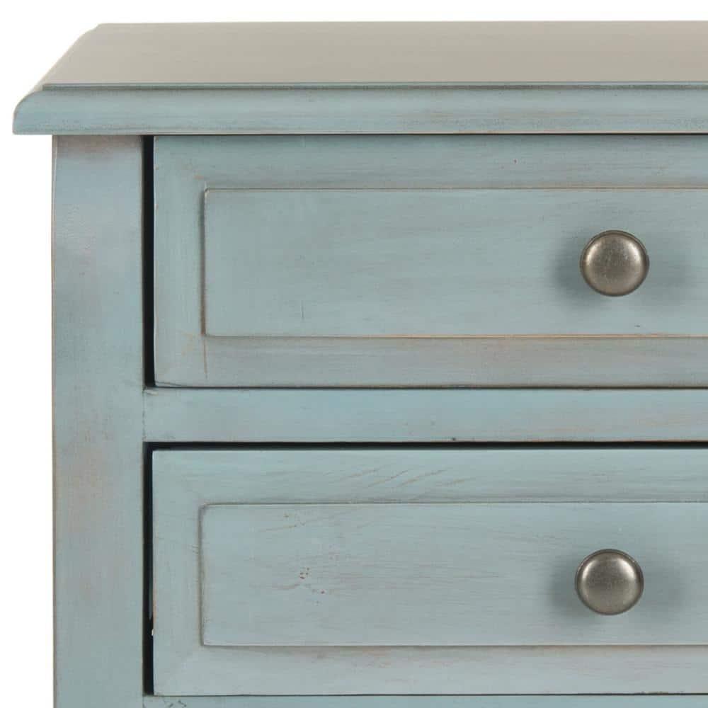 Lori Night Table Barn - AMH6576G - Blue - Safavieh Couture