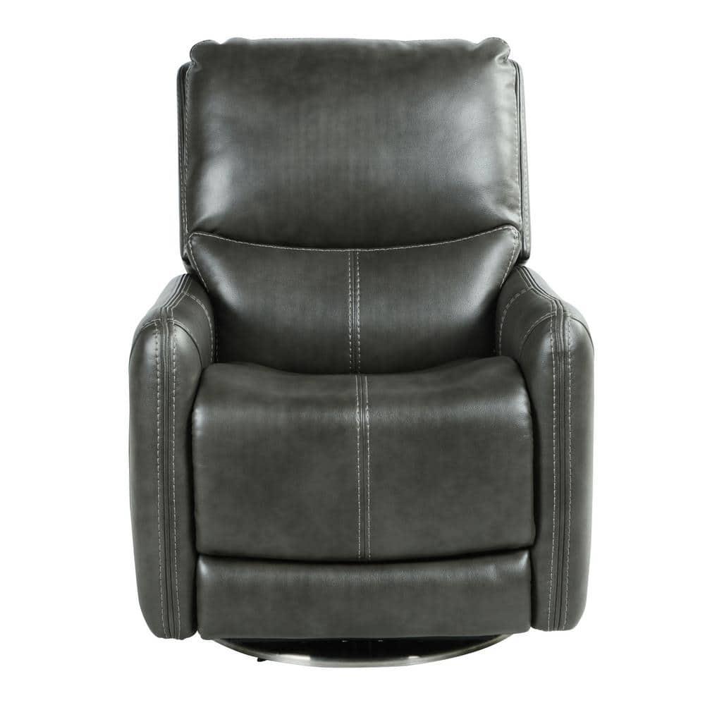 Athens Charcoal upholstered Swivel Power Recliner - Steve Silver Co.
