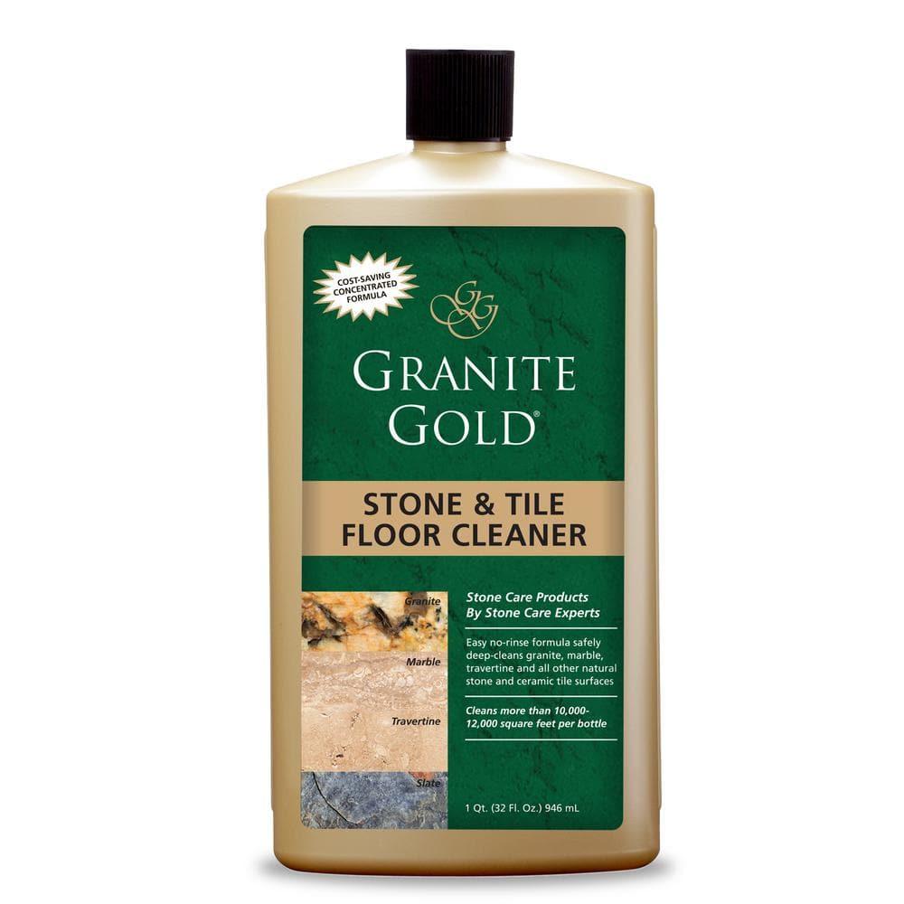 Granite Gold Stone And Tile Floor Cleaner - No-Rinse Deep Cleaning Granite, Marble, Travertine, Ceramic Solution - 32 Ounces (Packaging may vary)
