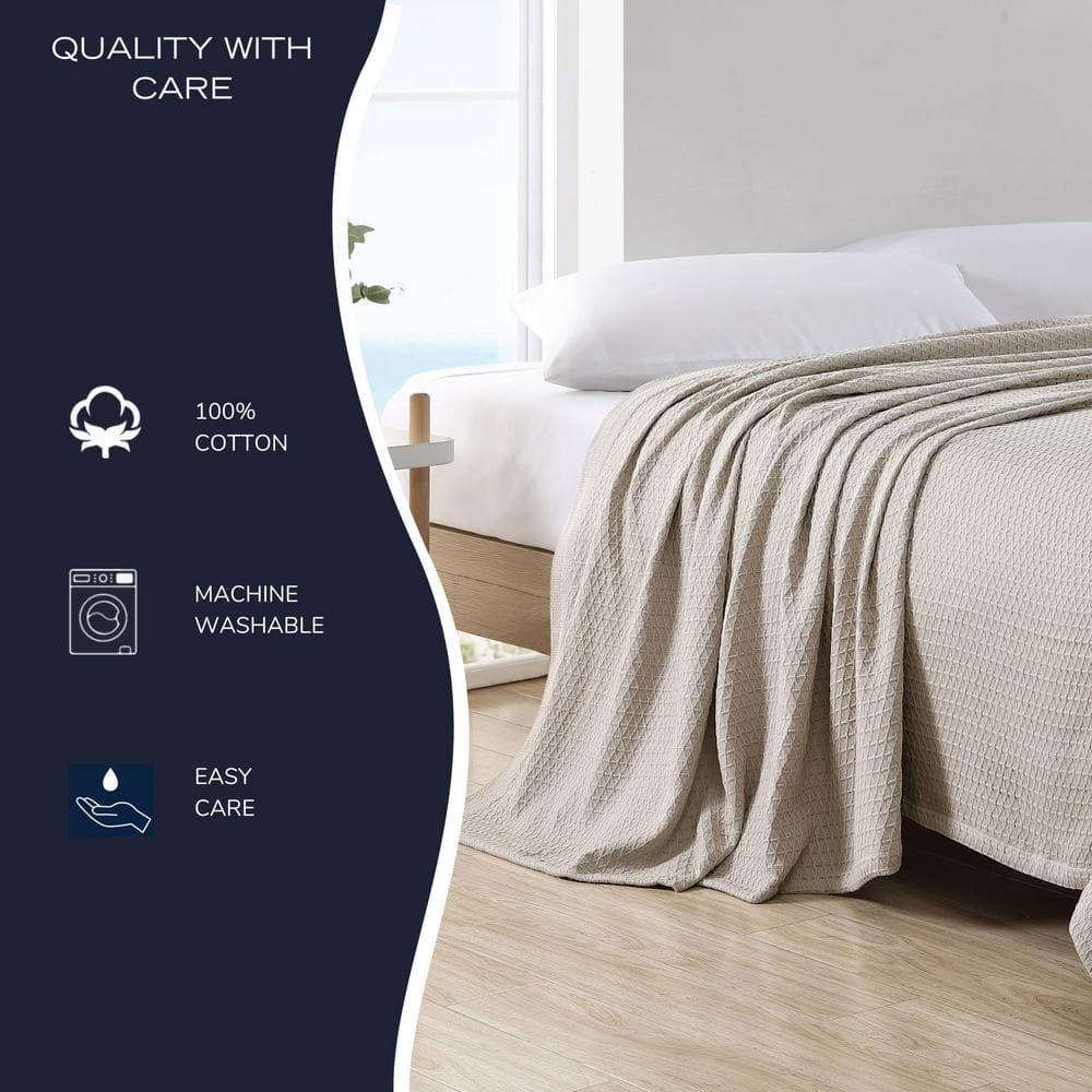 Nautica Nautica Baird Solid Cotton Reversible Blanket
