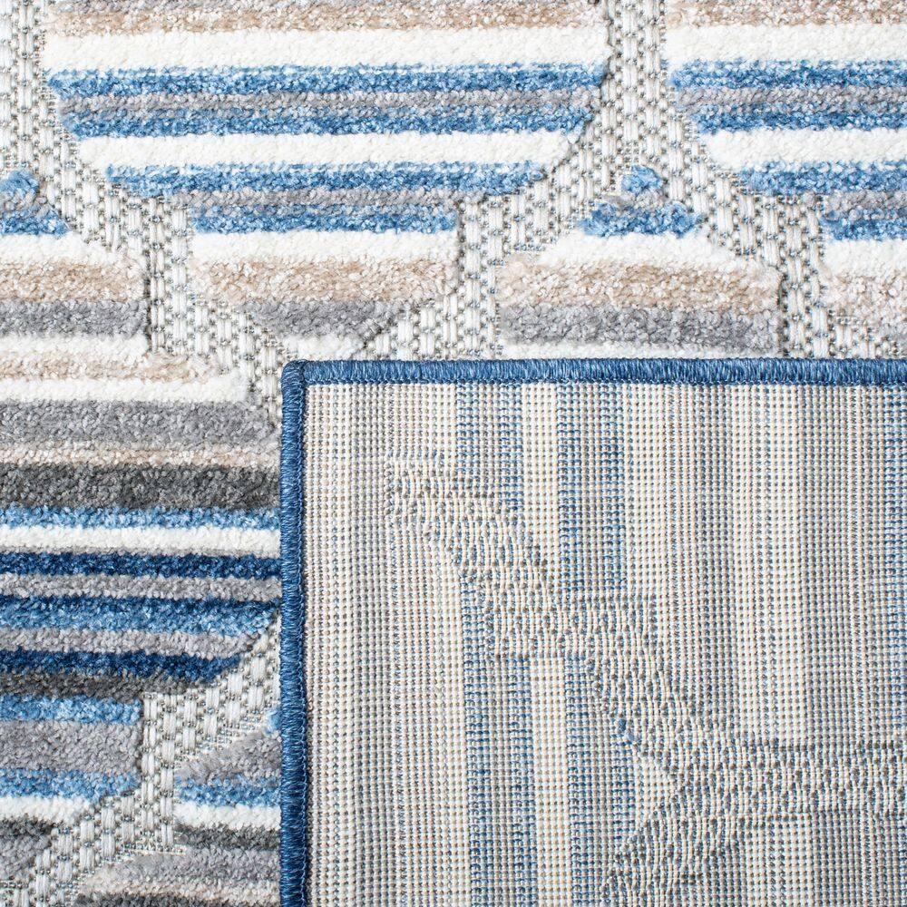 Cabana CBN333 Loomed Indoor Area Rug - Blue/Grey - 5'3"x5'3" - Safavieh