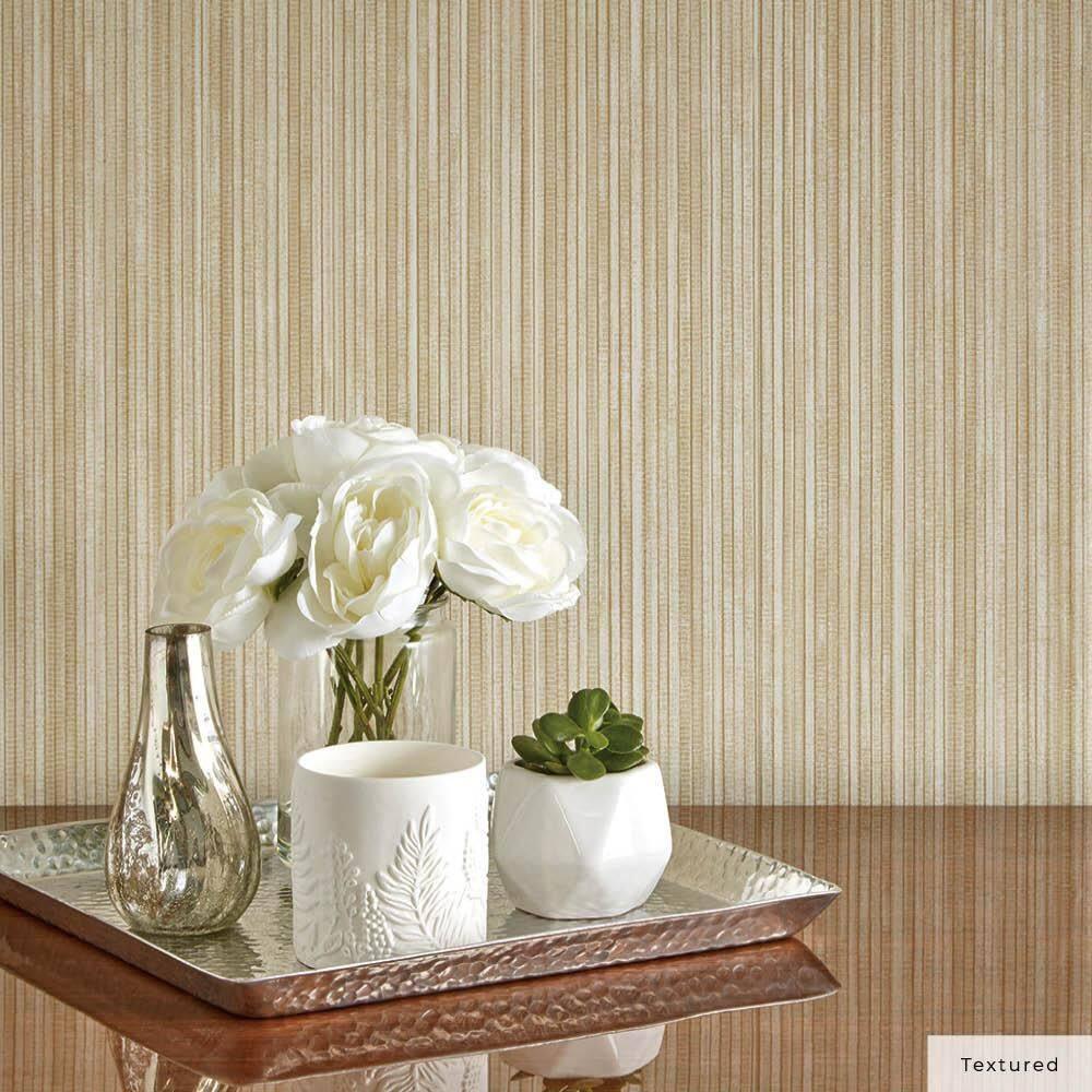 Tempaper & Co.® Faux Grasscloth Removable Peel and Stick Wallpaper, Textured Sand, 28 sq. ft.: Vinyl, Self-Adhesive, Beige