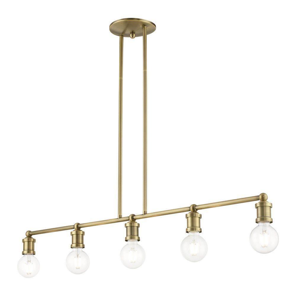 Livex Lighting Lansdale 5 - Light Chandelier in  Antique Brass