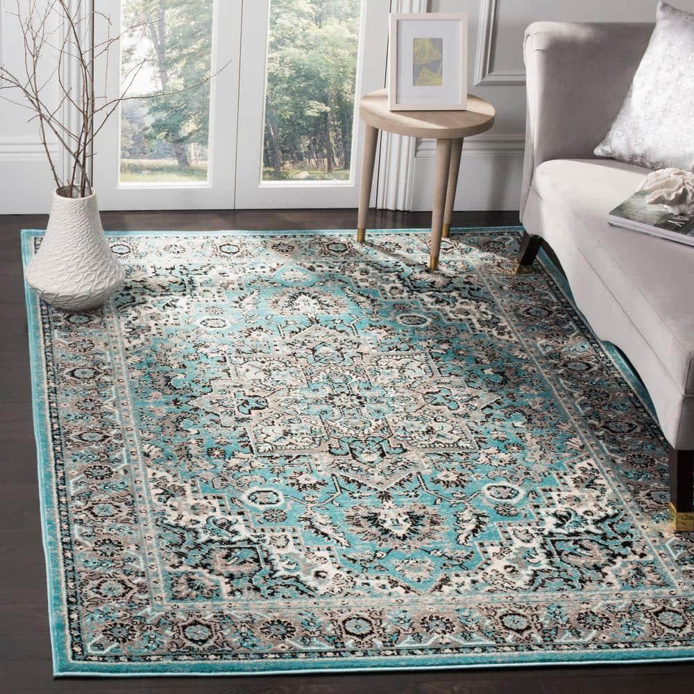 SAFAVIEH Skyler Collection SKY126M Blue / Ivory Rug