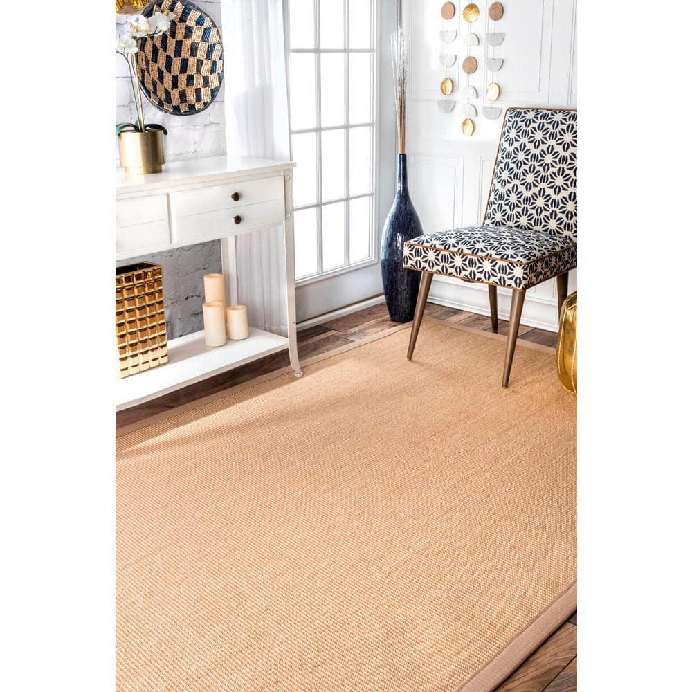 3'x5' Machine Woven orsay sisal Accent Rug Beige - nuLOOM: Modern Indoor Low Pile Skid-Resistant Area Rug