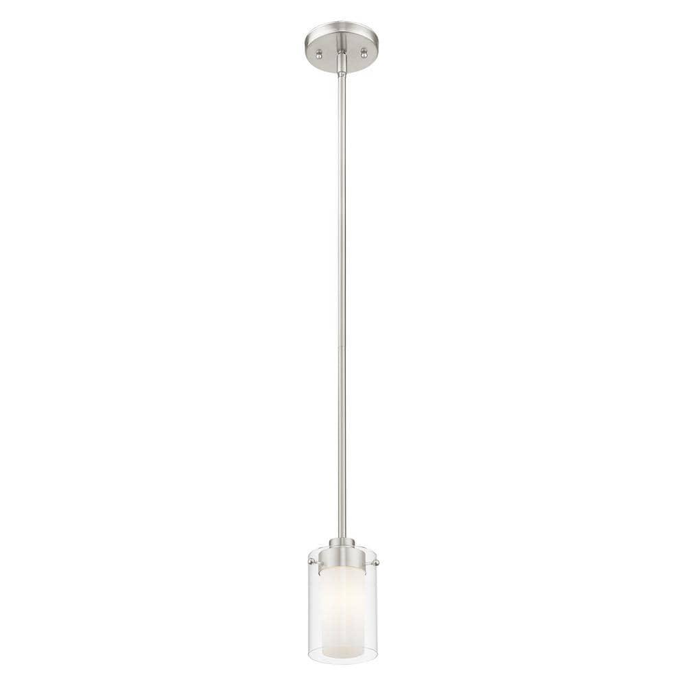 1540-91-Livex Lighting-Manhattan - 1 Light Mini Pendant in Contemporary Style - 5 Inches wide by 8 Inches high     -Traditional Installation