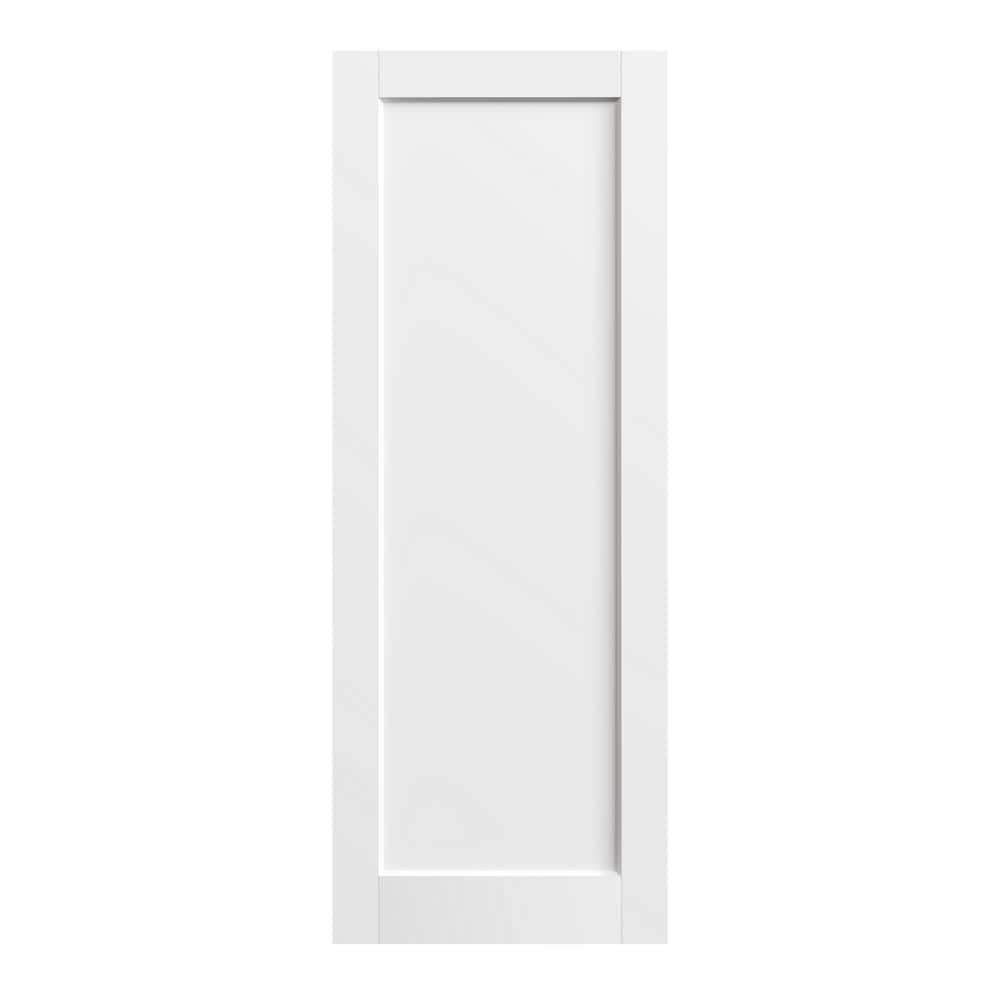 Nova Hardware 1-Panel Soft White Laminated Traditional Interior Door Slab Only