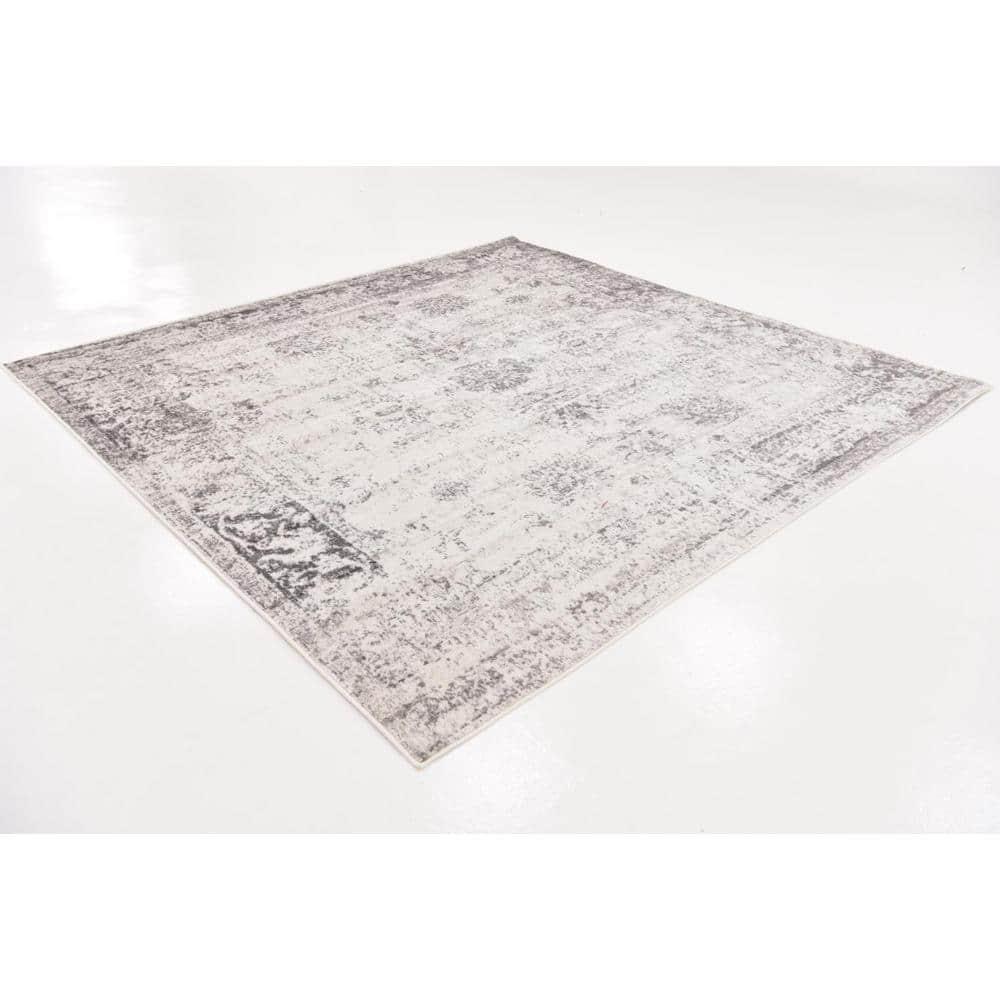 Unique Loom 8' 0 x 8' 0 Sofia Casino Gray Area Rug
