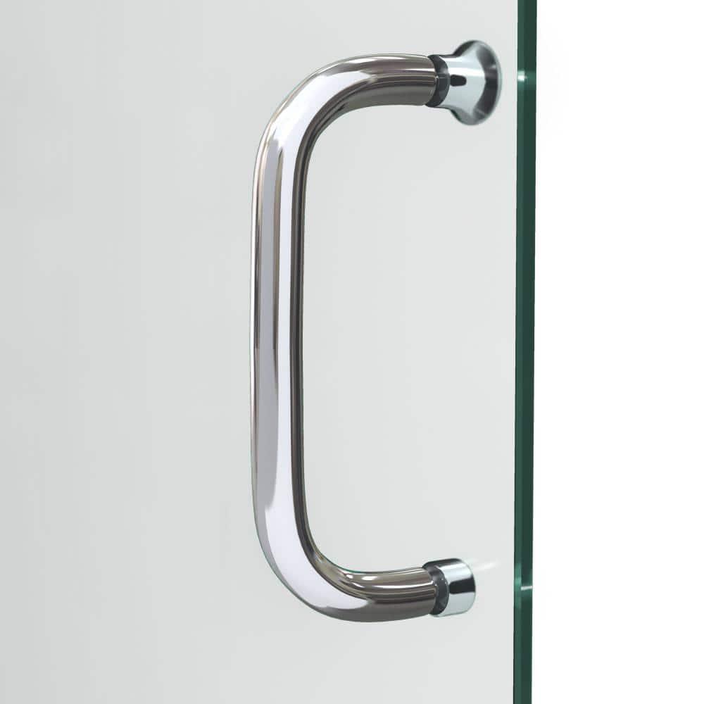 Infinity-Z 60" W x 30" D x 76.75" H Semi-Frameless Rectangle Shower Enclosure with Towel Bar and Base Included