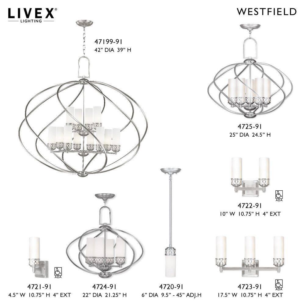 Livex Lighting Westfield 1 - Light Pendant in  Brushed Nickel