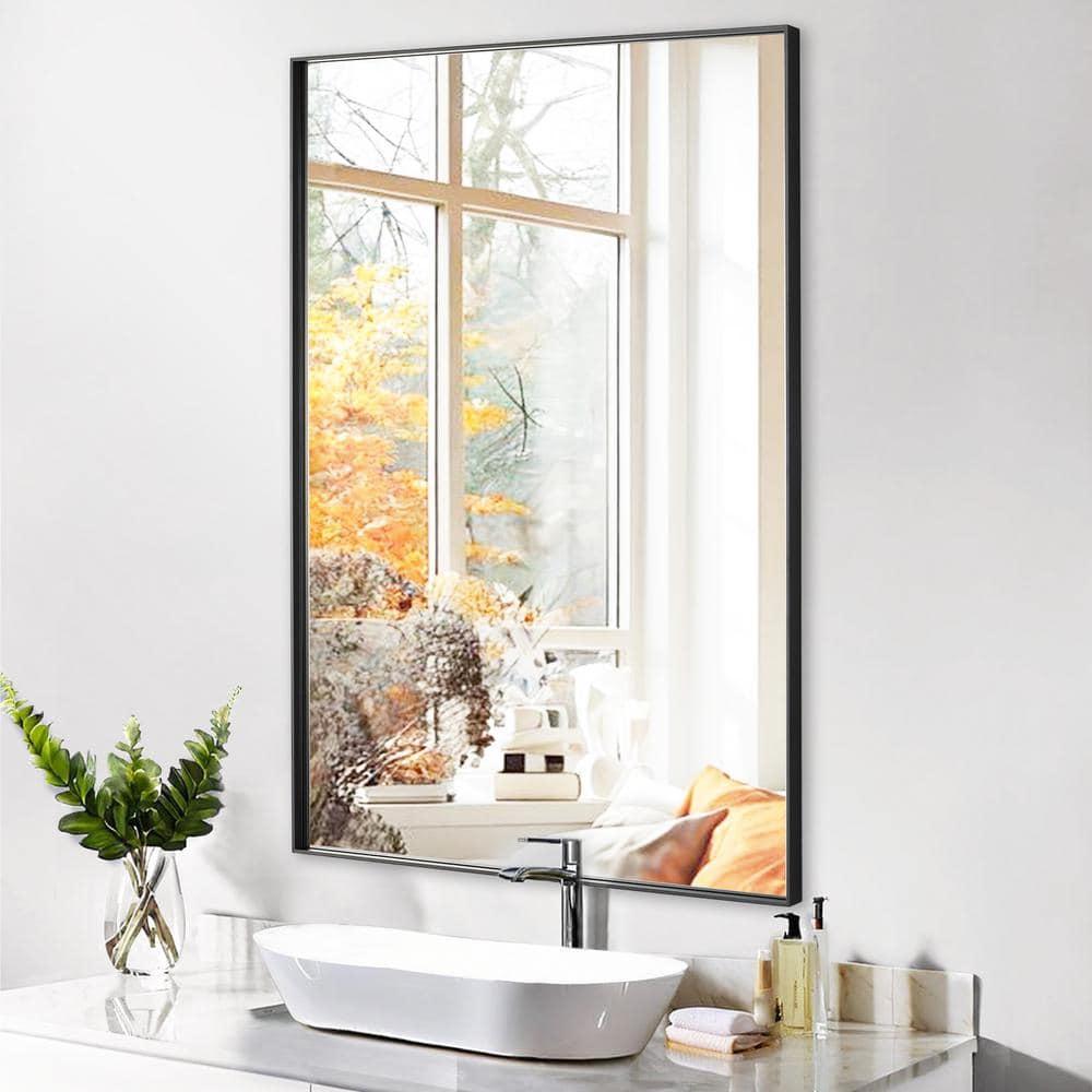 Ledel Modern & Contemporary Rectangle Bathroom Vanity Mirror Metal Framed Wall Mirror