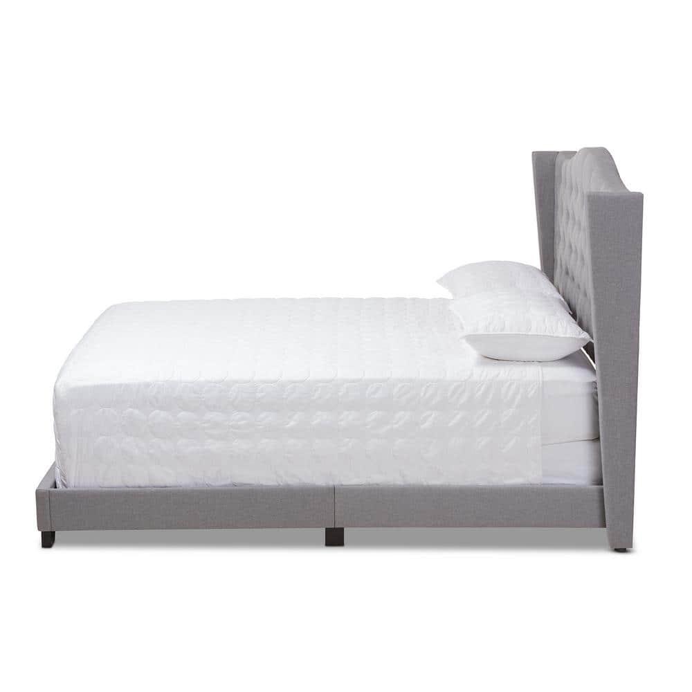 King Alesha Bed Gray - Baxton Studio