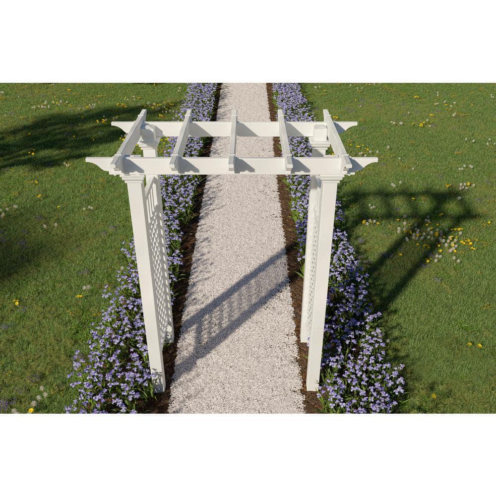 Fairfield White Vinyl Traditional Garden Arbor