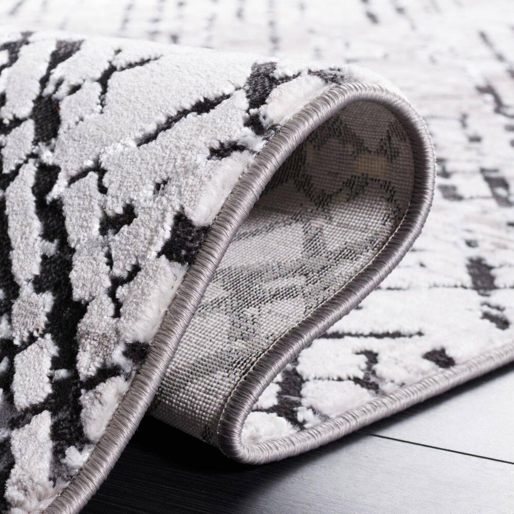 Amelia ALA275 Power Loomed Runner Rug - Gray/Charcoal - 2'x8' - Safavieh.