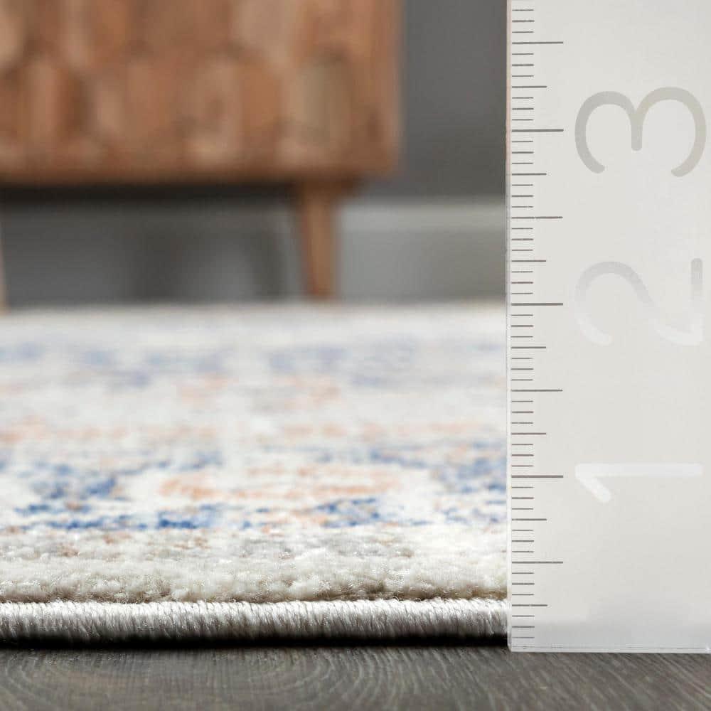 Nuloom Jacquie Oriental/Persian 12x15 Indoor Area Rug for Living Room Bedroom Dining Room Kitchen, Blue/Ivory