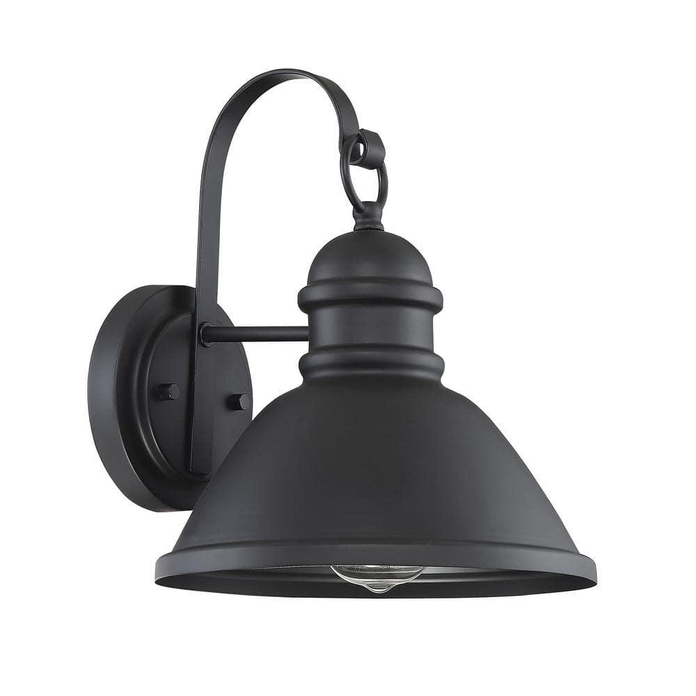 Trade Winds Lighting 1-Light Wall Sconce In Matte Black
