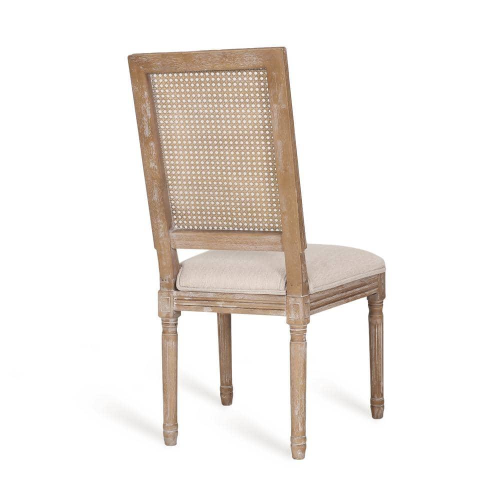 Noble House Beckstrom Indoor French Wood Dining Chair, Set of 2, Beige, Natural