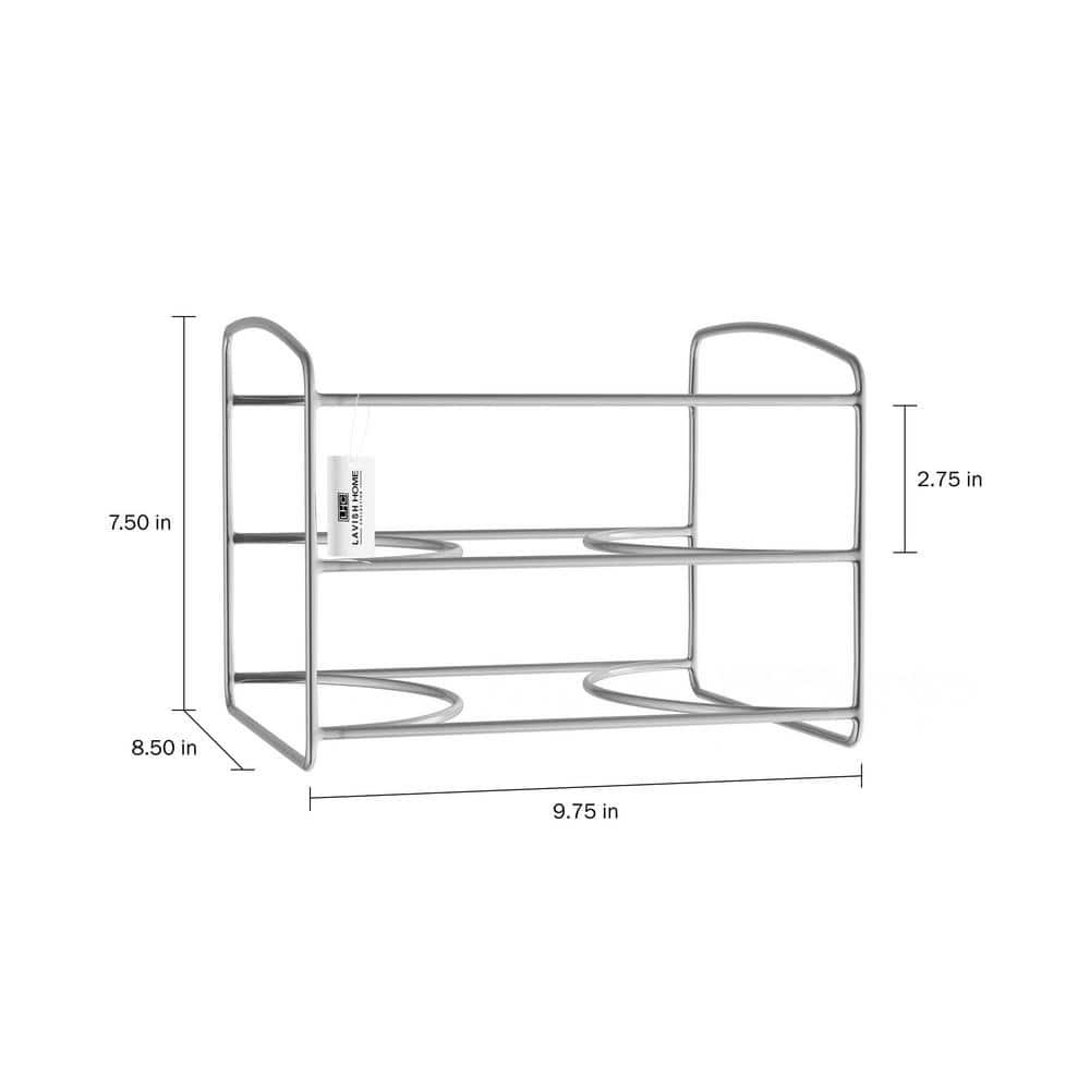 Lavish Home Iron Kitchen Wrap Storage Rack-3 Tier Pantry Organizer, Adult