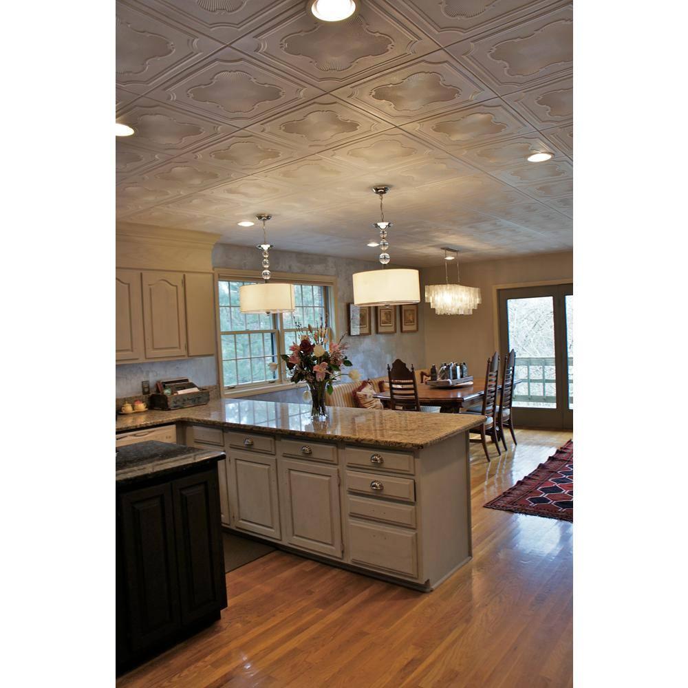 Coronado 1.6 ft. x 1.6 ft. Polystyrene Glue-up Ceiling Tile (Set of 96)