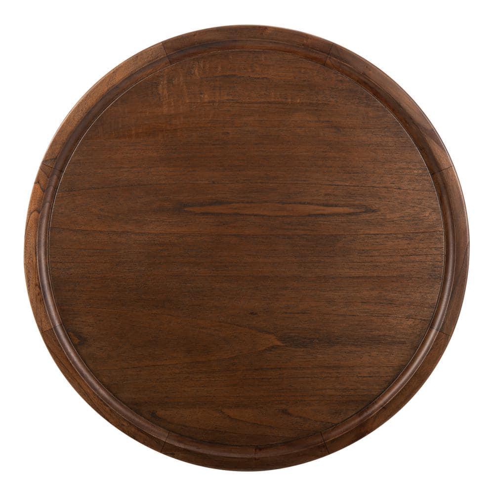Devin Round Coffee Table - Dark Oak - Safavieh
