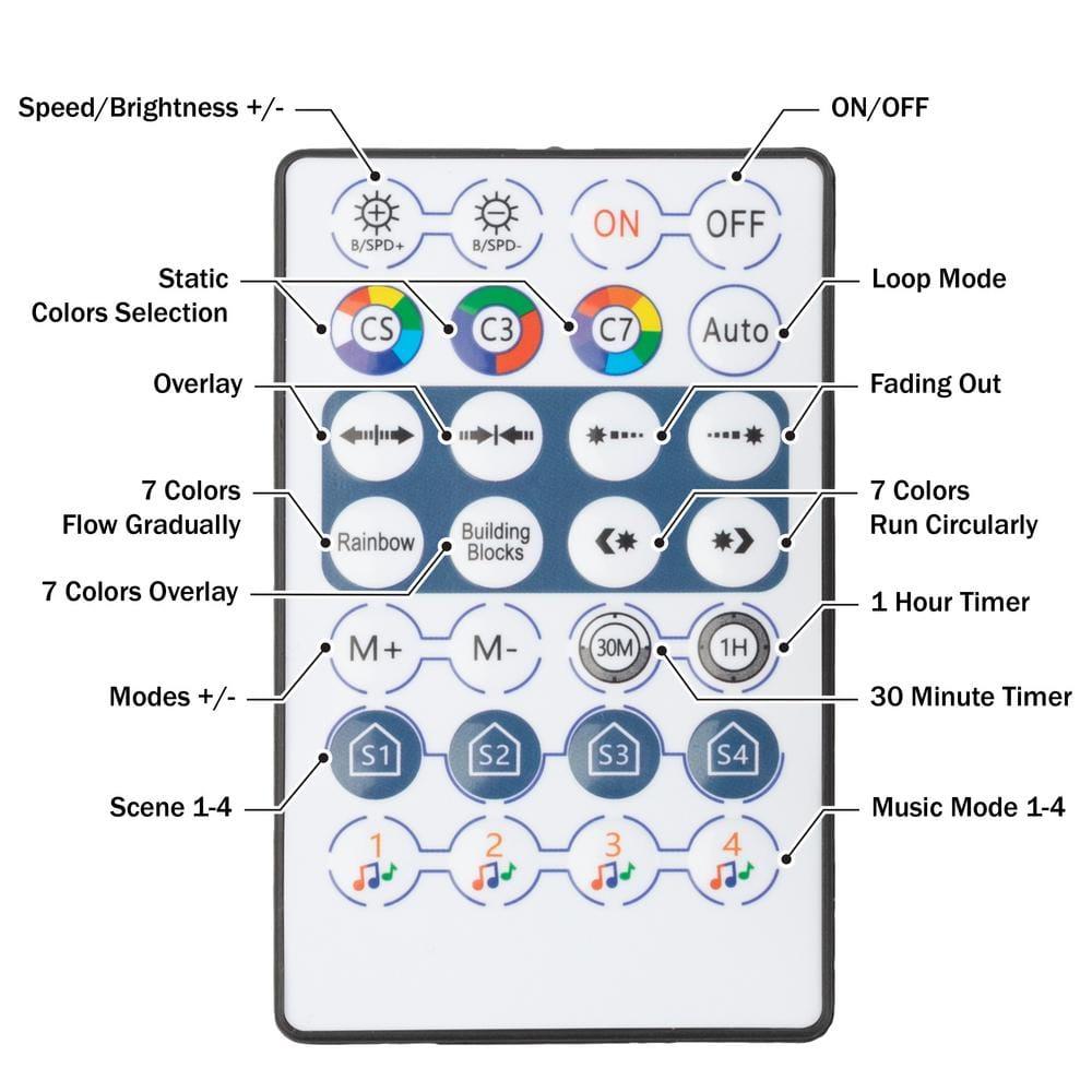 Pure Garden 72ft 200 LED Color Changing Outdoor Rope Lights with Remote