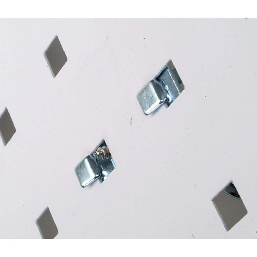 Triton Products® Silver Laundry Room Organizer Kit with (3) 18 Gauge Steel Square Hole Pegboard, (2) Steel Shelves and 9 pc. LocHook Assortment