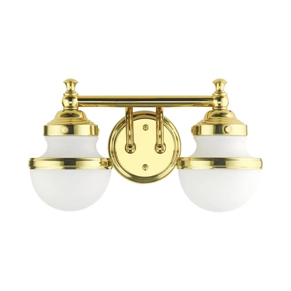 Livex Lighting Oldwick 2 - Light Vanity in  Polished Brass