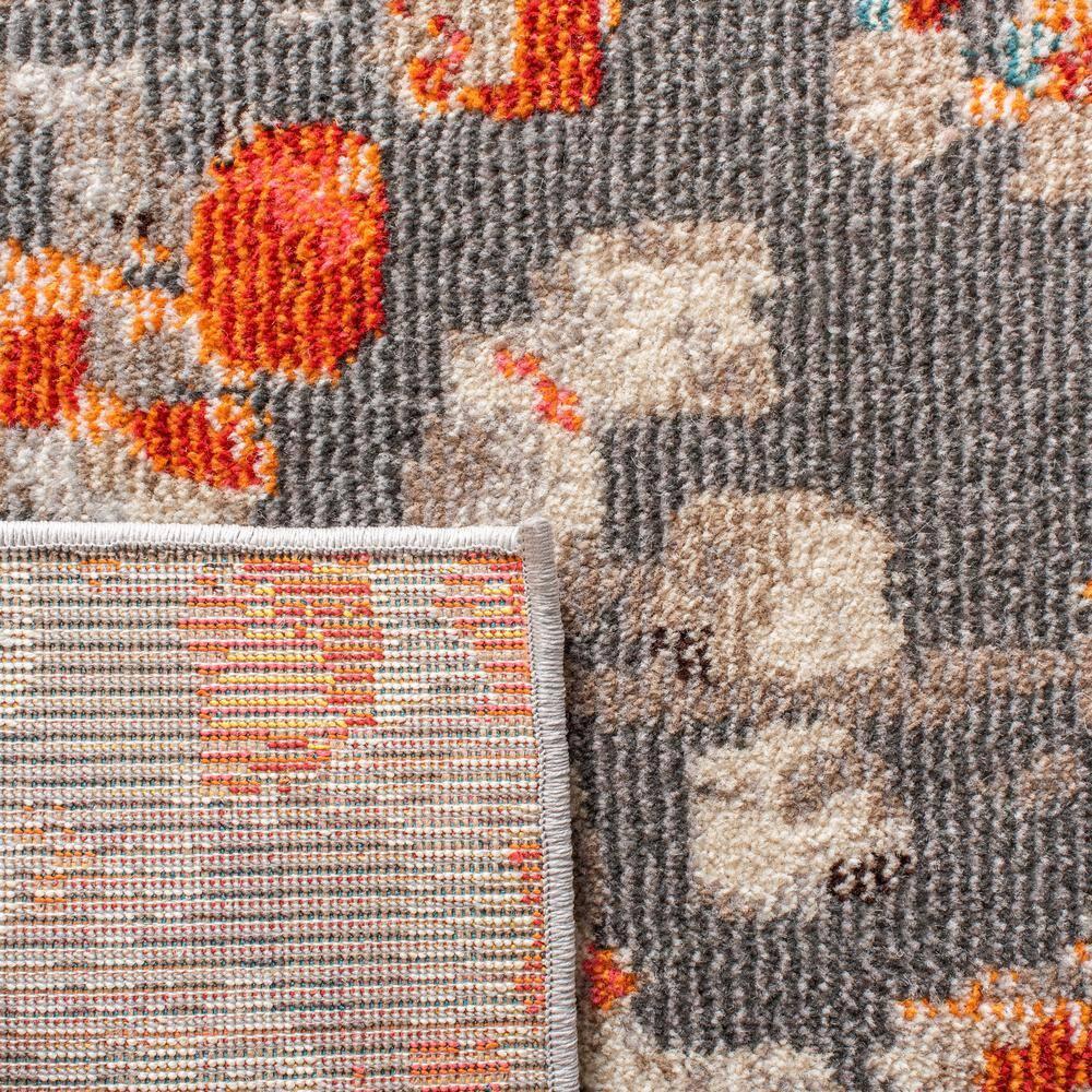 Madison MAD425 Power Loomed Area Rug - Grey/Orange - 8'x10' - Safavieh.