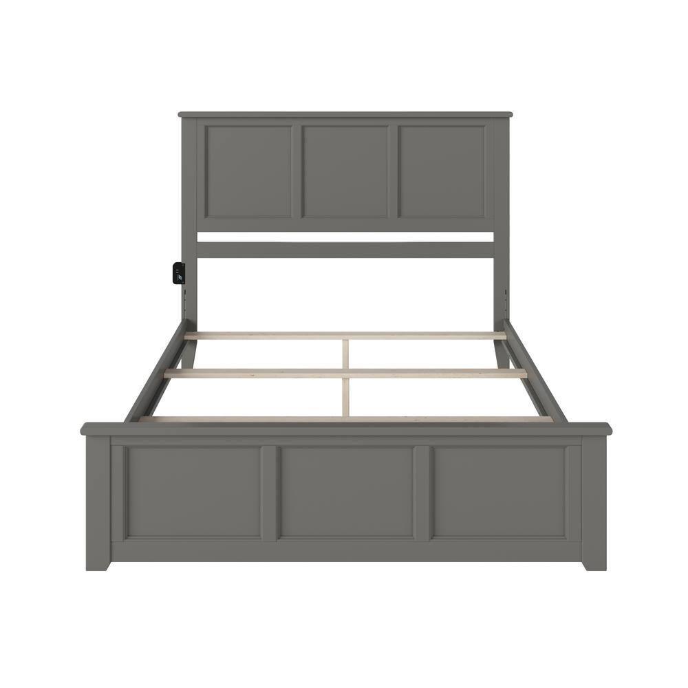 Atlantic Furniture  Madison Queen Traditional Bed with Matching Foot Board - Grey