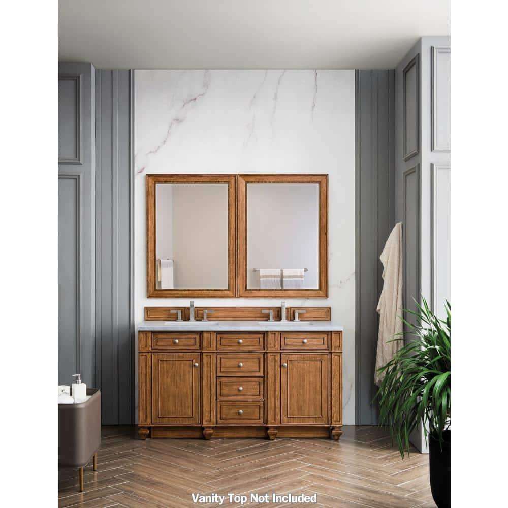 Saddle Brown 48" Single Freestanding Bathroom Vanity Base with Veneer