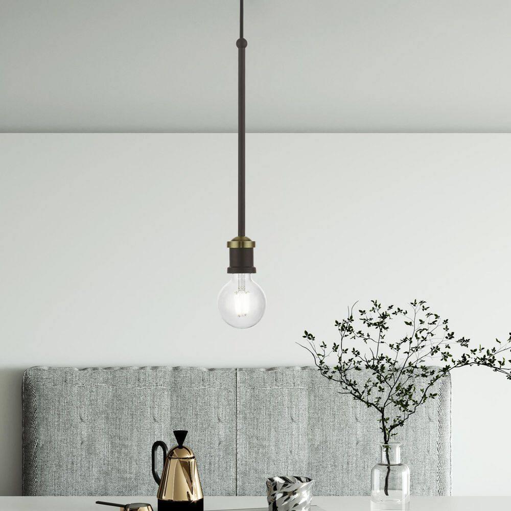 Livex Lighting Lansdale 1 - Light Pendant in  Bronze/Antique Brass