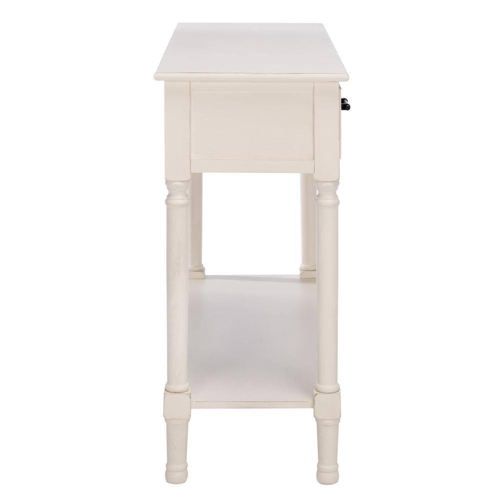 Ryder 2 Drawer Console Table - Distressed White/Greige - Safavieh