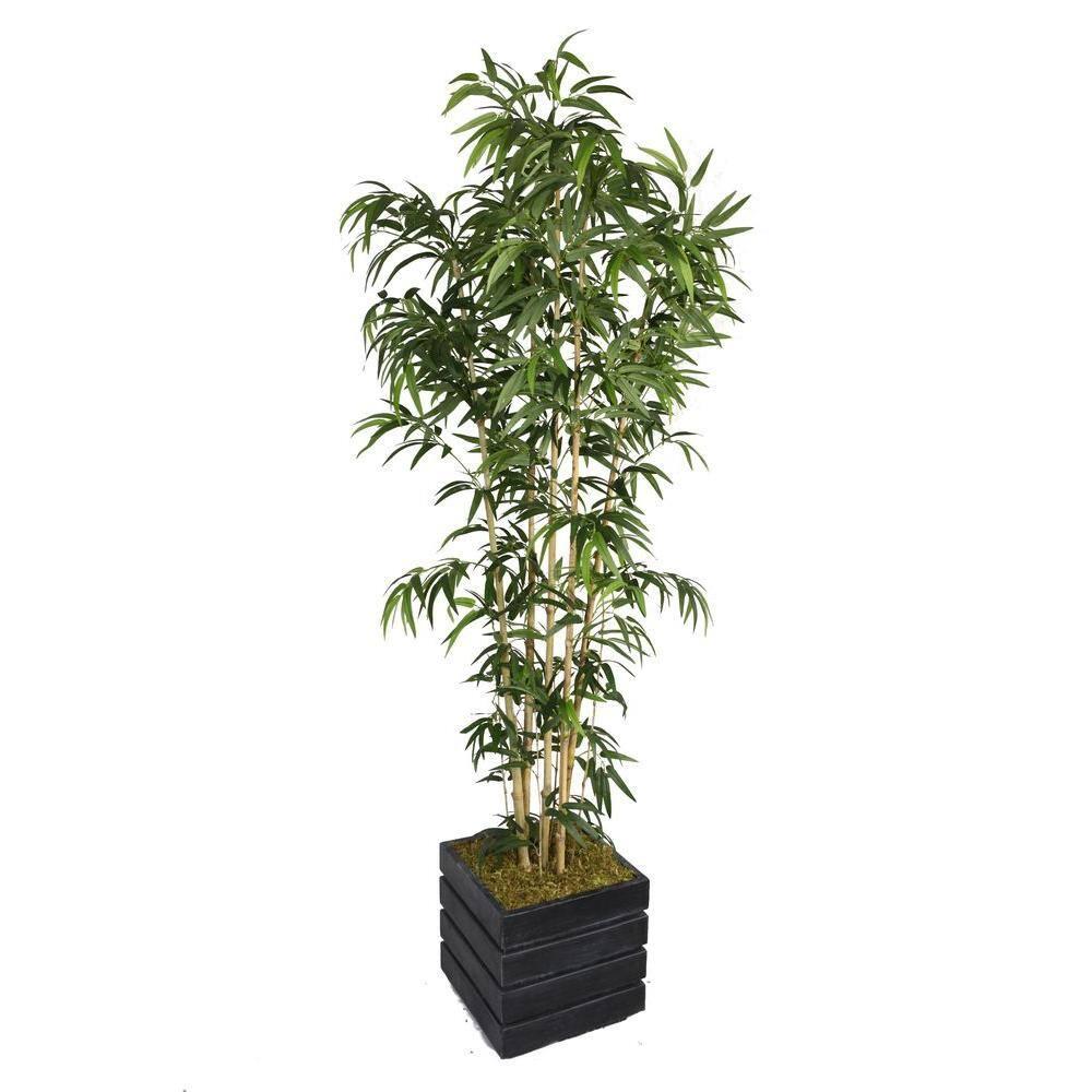 Vintage Home Artificial Faux Real Touch 78" Tall Natural Bamboo Tree And 14" Planter