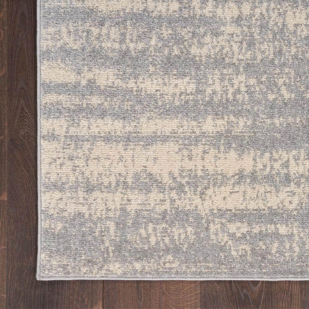 Nourison Essentials 3' x 5' Grey/Beige Modern Indoor/Outdoor Rug