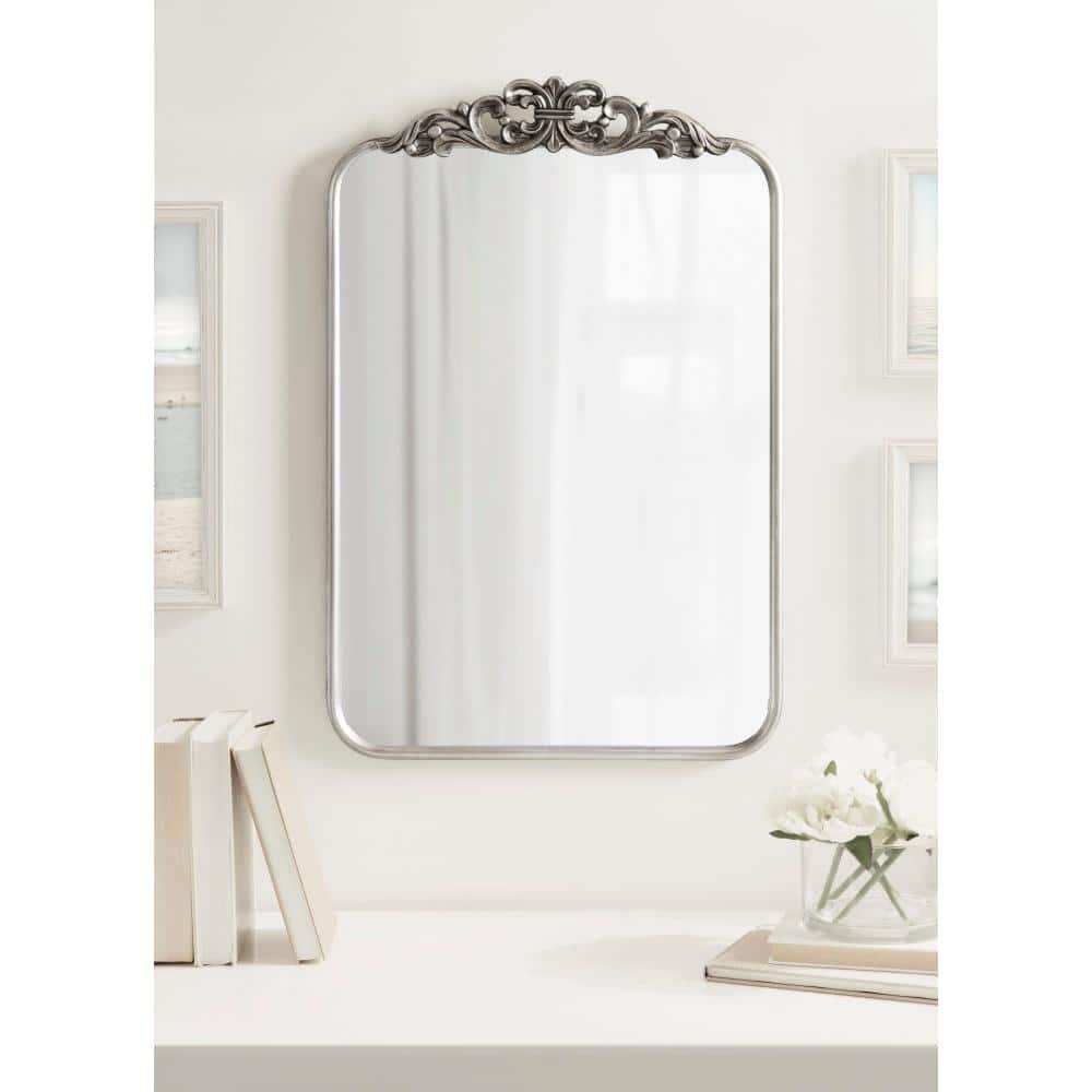 Kate and Laurel Laubry Ornate Framed Wall Mirror, 20x30, Silver
