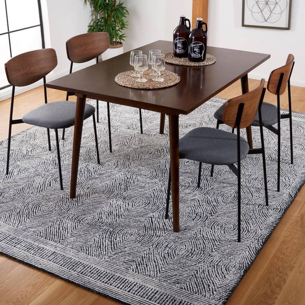 Abstract ABT340 Handmade Indoor Area Rug - Ivory/Charcoal - 11'x15' - Safavieh