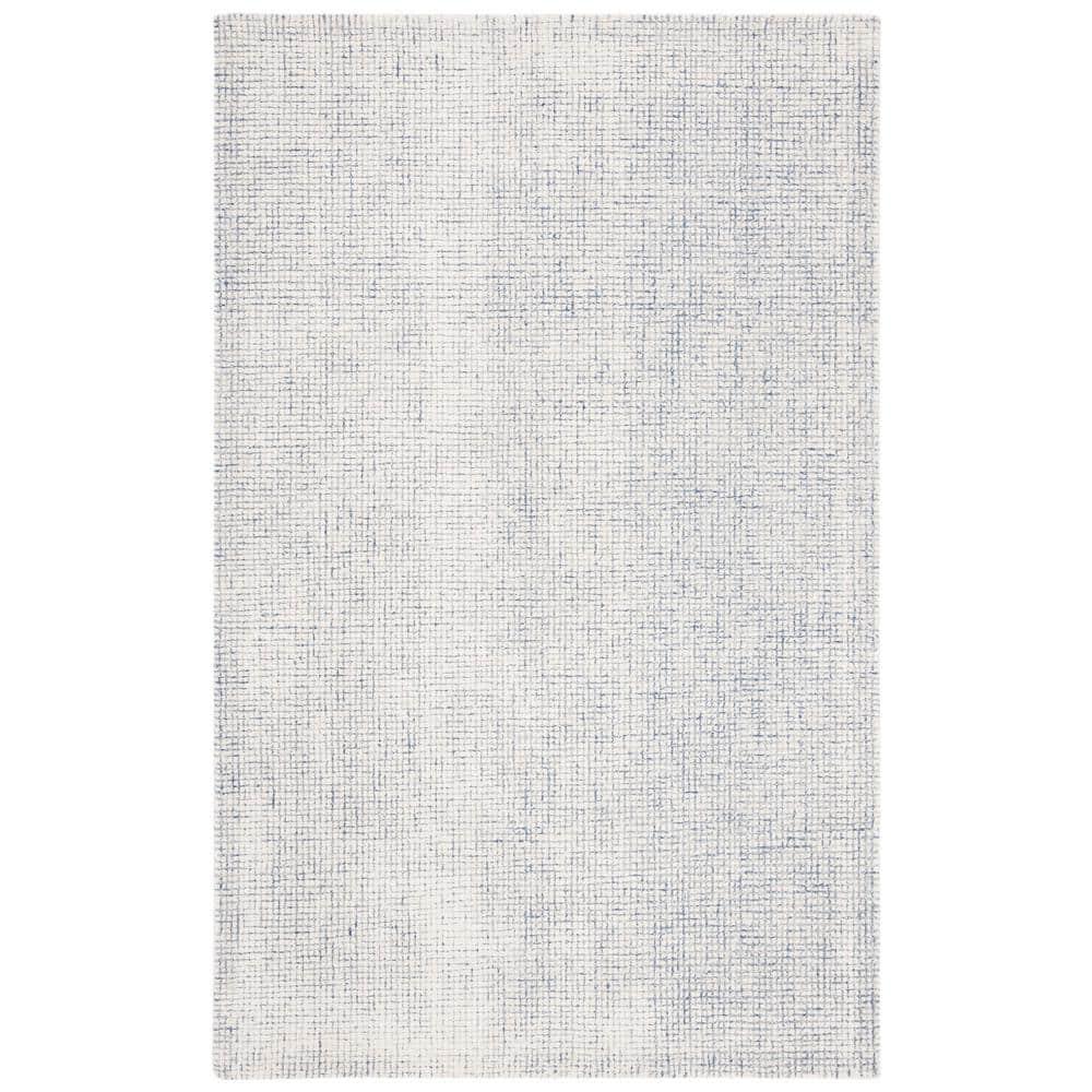 Abstract ABT470 Handmade Indoor Area Rug - Ivory/Blue - 6'x9' - Safavieh