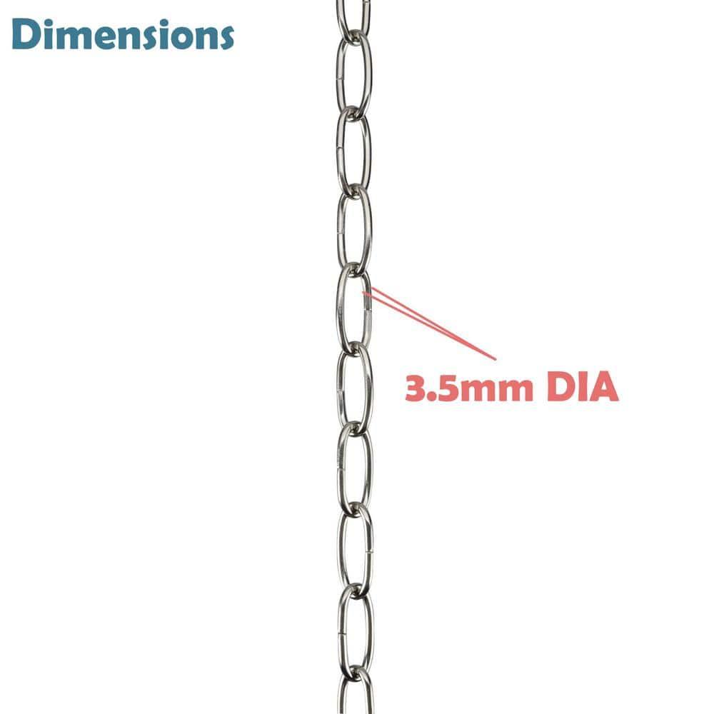 Aspen Creative 21110-51,Steel 10 Feet Heavy Duty Chain For Hanging Up Maximum Weight 40 Pounds-Lighting Fixture/Swag Light/Plant In Antique Brass.11 Gauge.