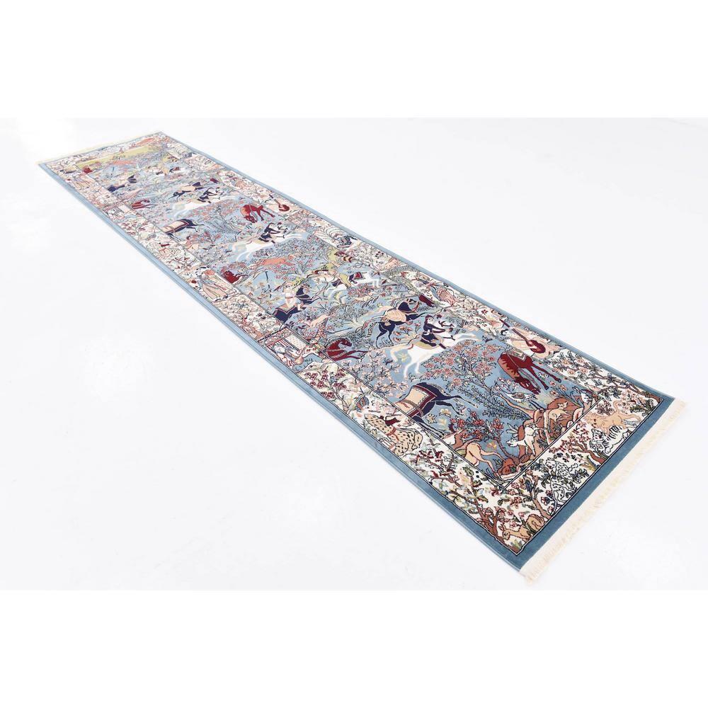 Unique Loom Narenj Birmingham Area Rug ,Blue ,3'x13'